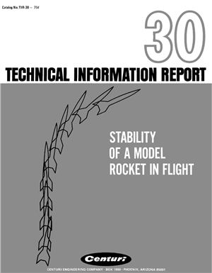 Barrowman J. Stability of a model rocket in flight