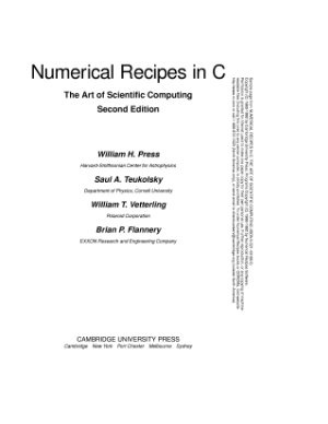 Press W.H., Teukolsky S.A., Vetterling W.T., Flannery B.P Numerical Recipies in C