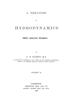 Бассет А.Б. Трактат по гидродинамике. Том 2