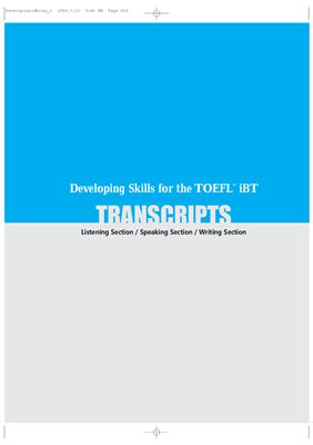 Worcester Adam, Bowerman Lark, Williamson Eric. Developing Skills for the iBT TOEFL: Intermediate CD Set. (CD 8-10) Part 3/3