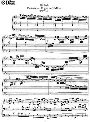 Бах И.С. Фантазия и Фуга Соль Минор (BWV 542)