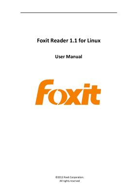 Foxit Reader for Linux 1.1 Build 20090810