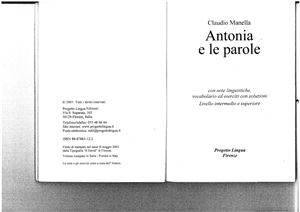 Manella Claudio. Antonia e le parole
