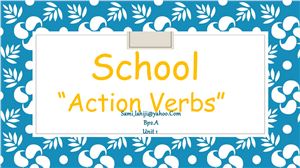 School Action Verbs