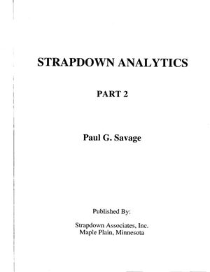 Paul G. Savage - Strapdown Analytics (vol. 2)
