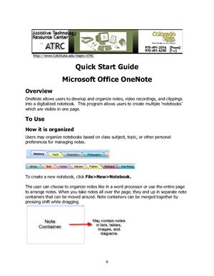 Методические указания - Quick Start Guide. Microsoft Office OneNote