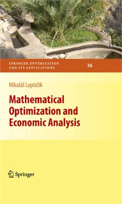 Luptacik M. Mathematical Optimization and Economic Analysis