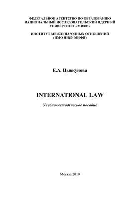 Цывкунова Е.А. International Law