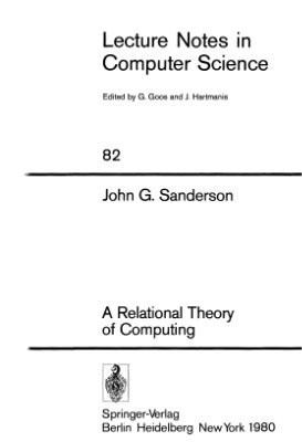 Sanderson J.G. A Relational Theory of Computing