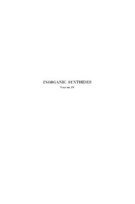 Inorganic syntheses. Vol. 04