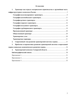 Контрольная работа - Транспортная система России как фактор ее социально-экономического развития