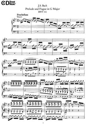 Бах И.С. Прелюдия и Фуга Соль Мажор (BWV 541)