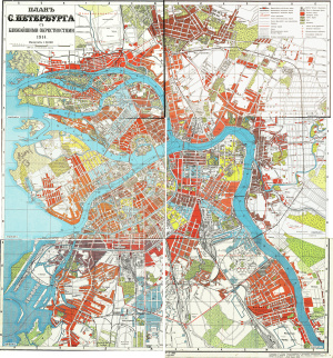 Карты Санкт-Петербурга. 1698-1966