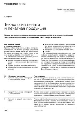 Стефанов С.И. Технологии печати и печатная продукция