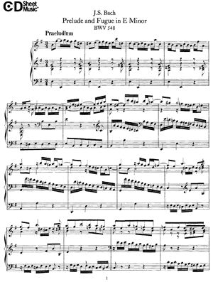 Бах И.С. Прелюдия и Фуга Ми Минор (BWV 548)