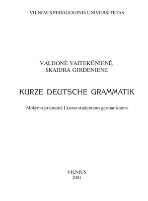 Kurze deutsche Grammatik