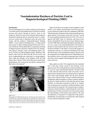Shorey A.B. (et al.) Nanoindentation hardness of particles used in magnetorheological finishing (MRF)