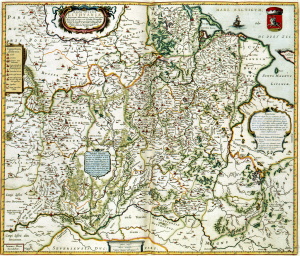 Карта Великого Княжества Литовского XVI в