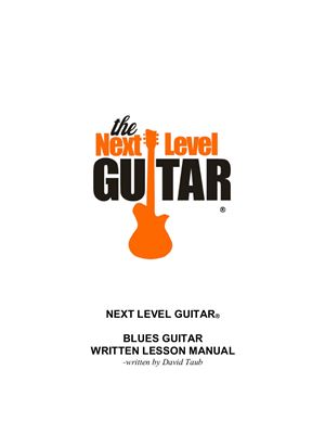 David Taub. Blues guitar written lesson manual