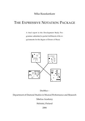 Kuuskankarr, Mika: The Expressive Notation Package (dissertation)