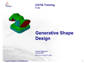 DASSAULT SYSTEMES. CATIA v5 Generative Shape Design