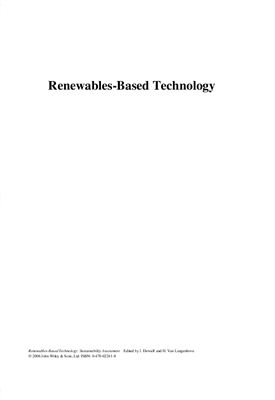 Dewulf J., Langenhove H. (Eds.) Renewables-Based Technology: Sustainability Assessment