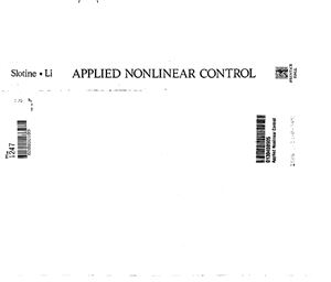 Slotine J., Li W. Applied Nonlinear Control, New Jersey, Prentice Hall, 1991, 476 p