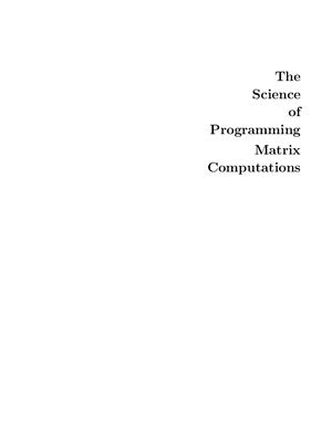 Van de Geijn R.A., Quintana-Ortí E.S. The Science of Programming Matrix Computations