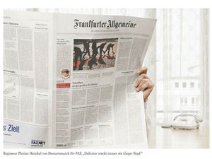 Немецкая газета Frankfurter Allgemaine Zeitung