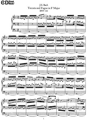Бах И.С. Токката и Фуга Фа Мажор (BWV 540)