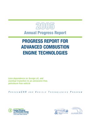 Fy 2005 Progress Report for Advanced Combustion Engine Research аnd Development