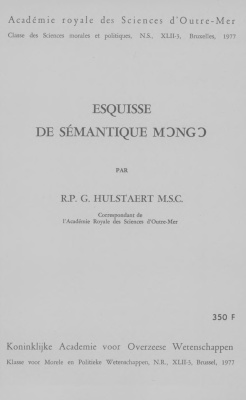 Hulstaert G. Esquisse de sémantique mongo