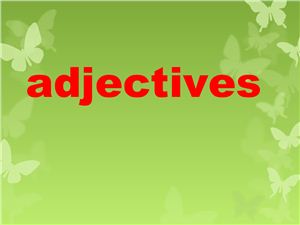 Adjectives