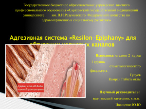 Адгезивная система Resilon-Epiphany для обтурации корневых каналов