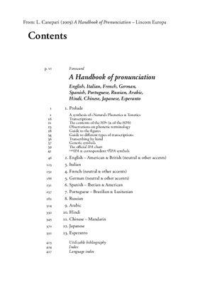 Luciano Canepari. A Handbook of Pronunciation