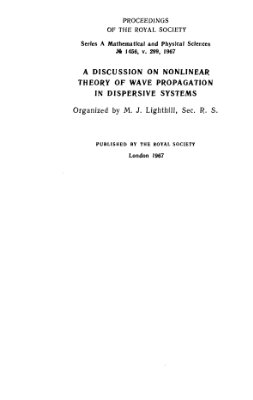 Лайтхилл М. (ред.) Нелинейная теория распространения волн