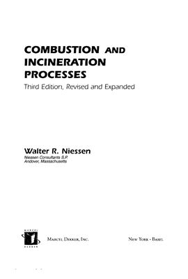 Niessen W.R. Combustion and Incineration Processes