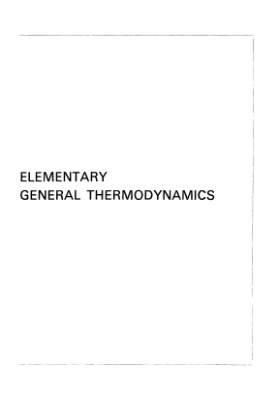 Sussman M.V. Elementary General Thermodynamics
