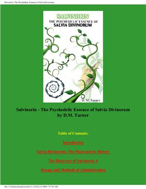 Turner D.M. Salvinorin - The Psychedelic Essence of Salvia Divinorum