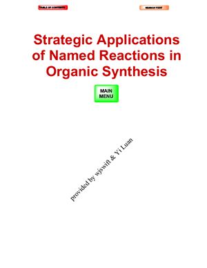 K?rti L., Czak? B. Strategic Applications of Named Reactions in Organic Synthesis