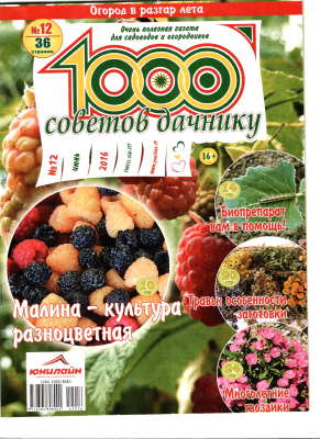 1000 советов дачнику 2016 №12
