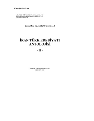 Kafkasyalı Ali. İran Türk Edebiyatı Antolojisi, II
