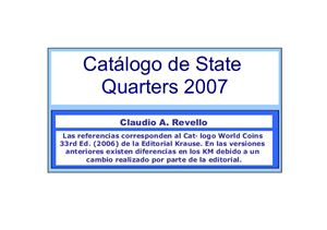 Revello Claudio A. Catálogo de State Quarters (2007)