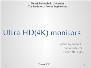 Ultra HD(4K) monitors