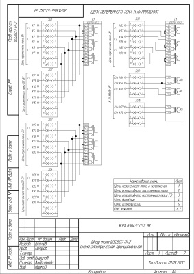 НПП Экра. Схема электрическая принципиальная шкафа ШЭ2607 042 для работы с ШЭ2607 043