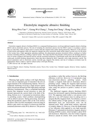 Yan B. (et al.) Electrolytic magnetic abrasive finishing
