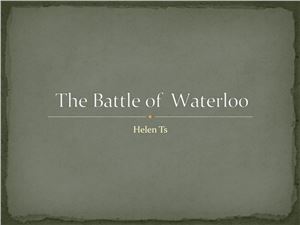 The battle of Waterloo (presentation)