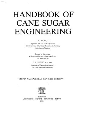 Hugot E. Handbook of Cane Sugar Engineering