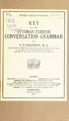 Акопян В. Ответы к учебнику османо-турецкого языка