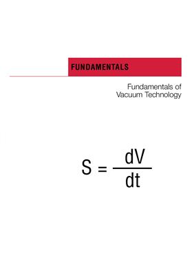 Umrath W. Fundamentals of Vacuum Technology
